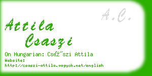 attila csaszi business card